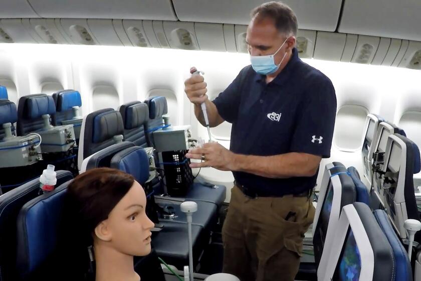 United Airlines and Boeing conducted tests to gauge the risk of getting infected with the coronavirus on a plane.