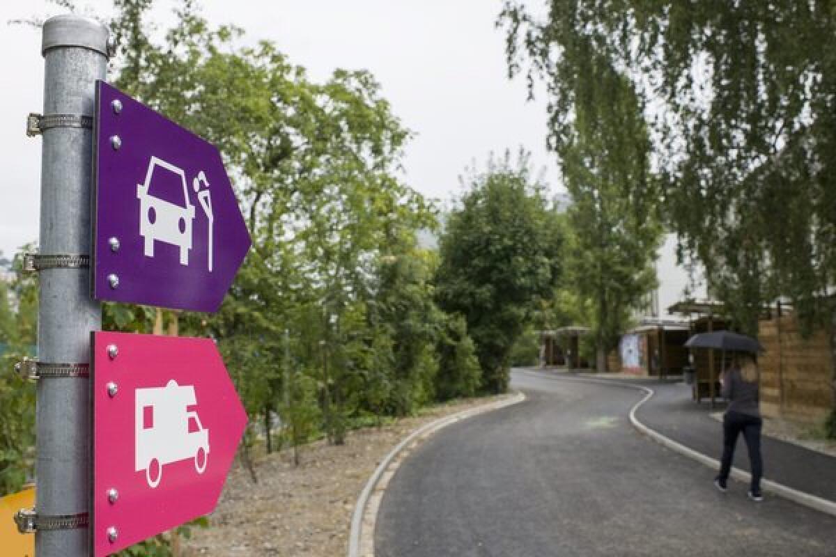 The Swiss city of Zurich on Monday opened a park-like cluster of "sex boxes," three-walled garages in which a driver can take a prostitute selected from among dozens of licensed sex workers parading their wares along the sidewalk leading to the private spaces.