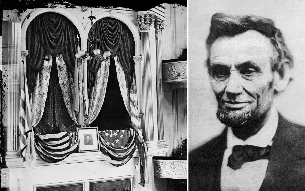 President Abraham Lincoln and his box at Ford's Theater