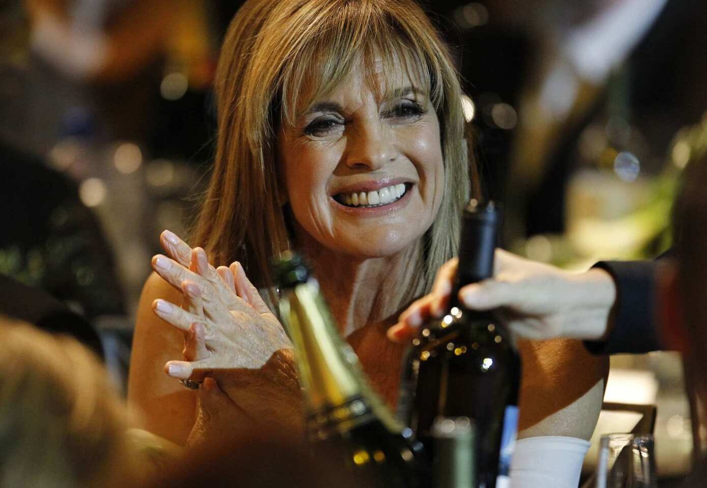 "Dallas" actor Linda Gray enjoys the company at the Screen Actors Guild Awards.