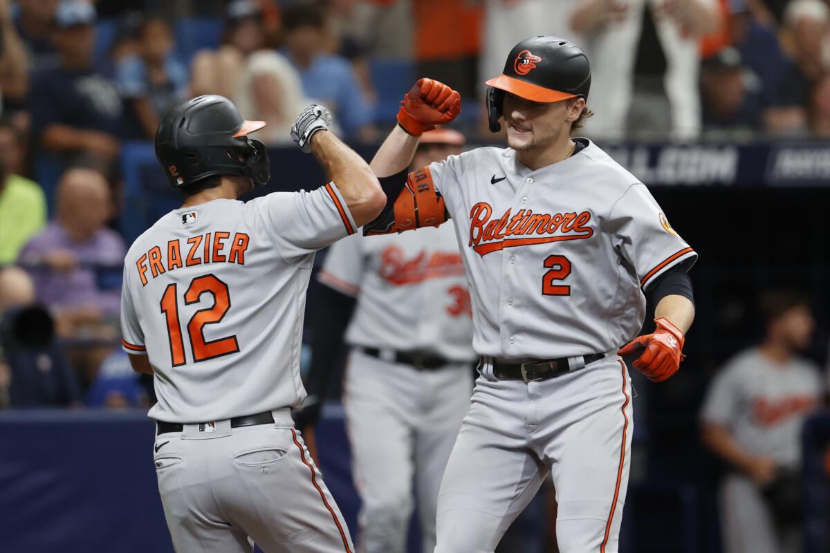 Gunnar Henderson homers as Baltimore Orioles edge Tampa Bay Rays 5-3 - The  San Diego Union-Tribune