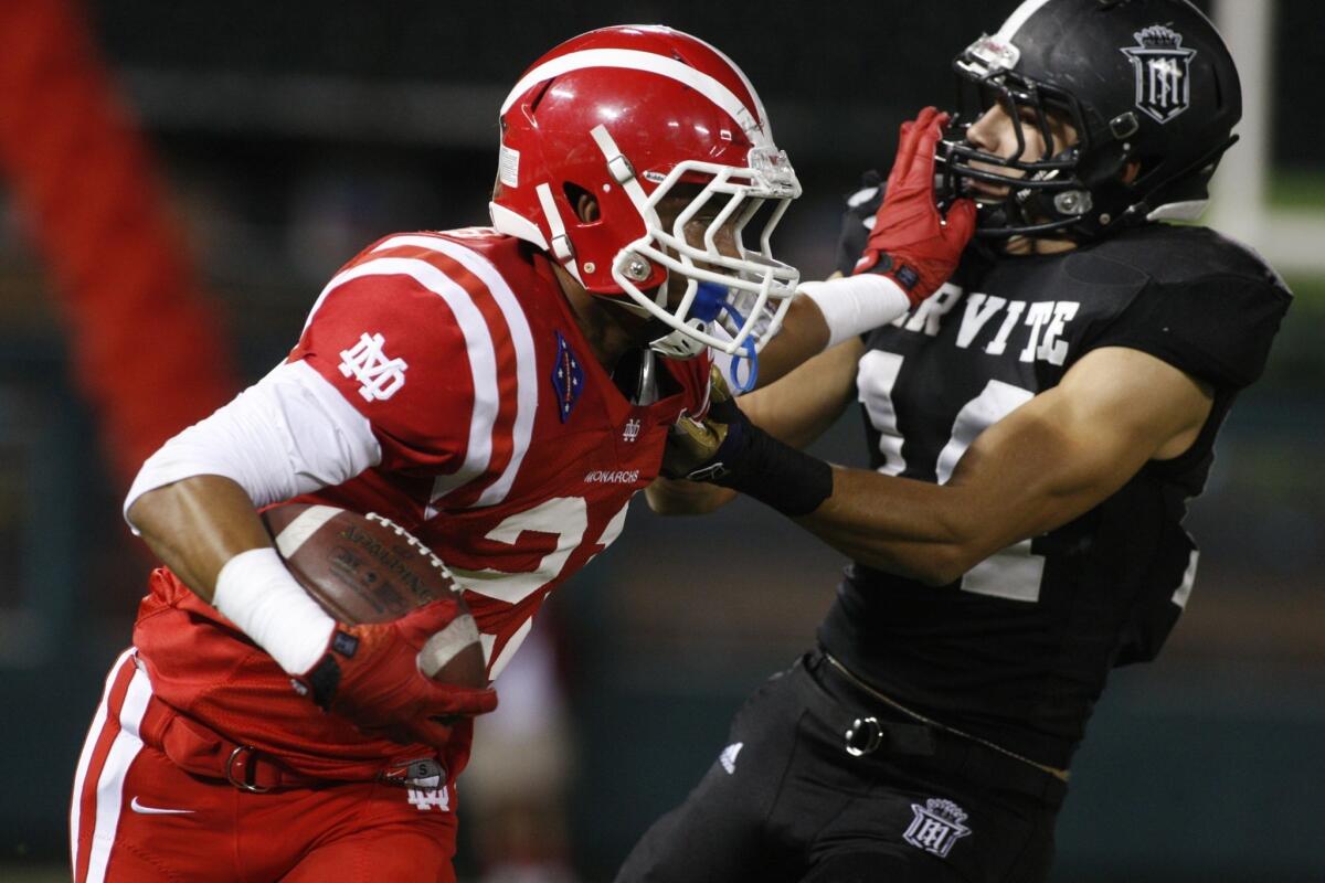 Mater Dei wide receiver Jonathan Lockett has emerged as a leader for the undefeated Monarchs.