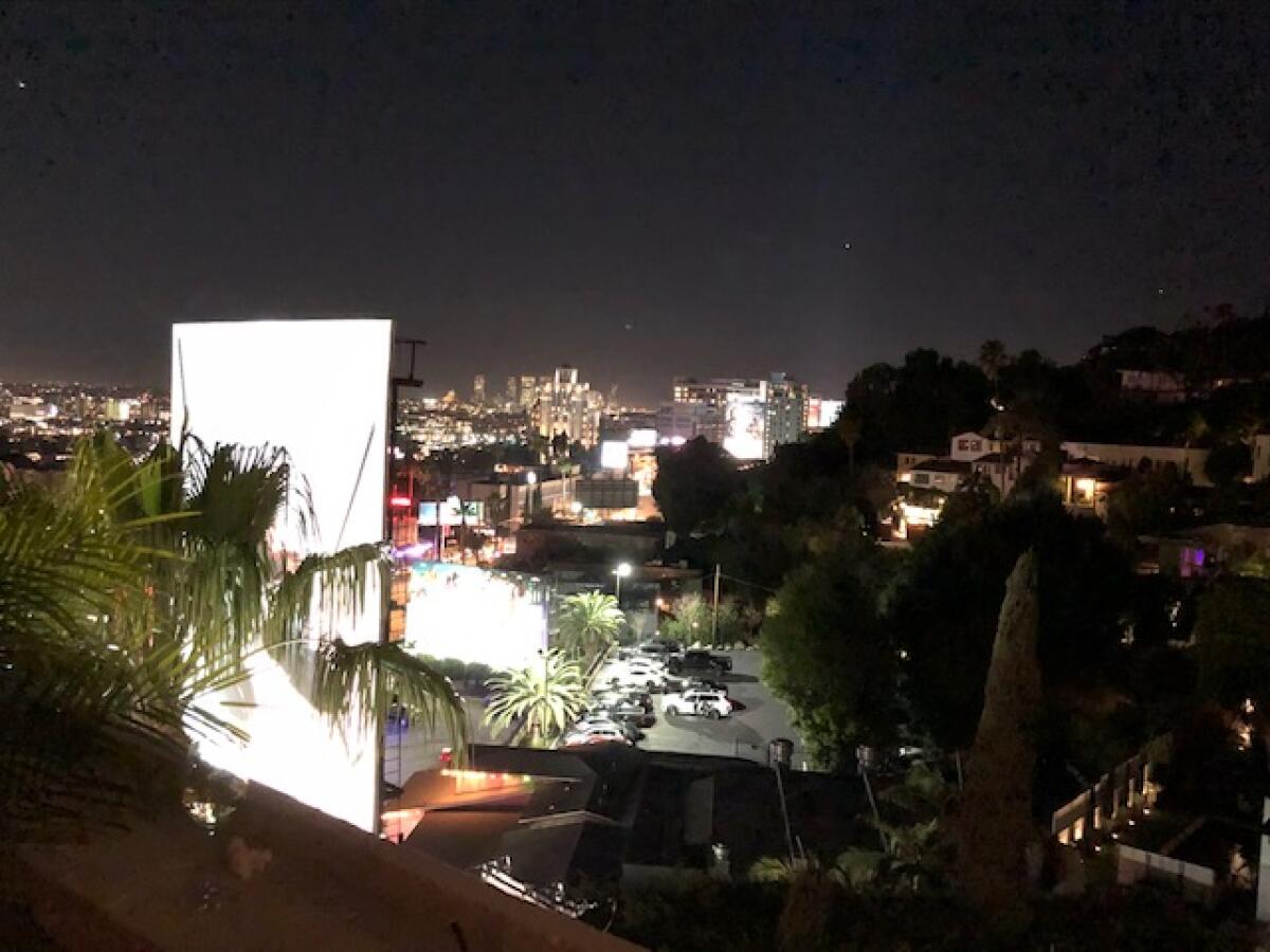 The view from the Chateau Marmont penthouse terrace. 