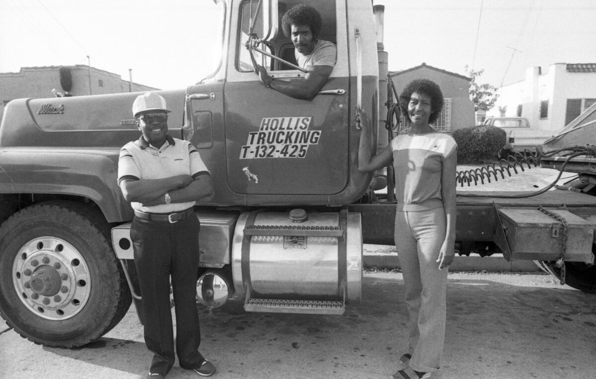 Allen Hollis, center, with family members.