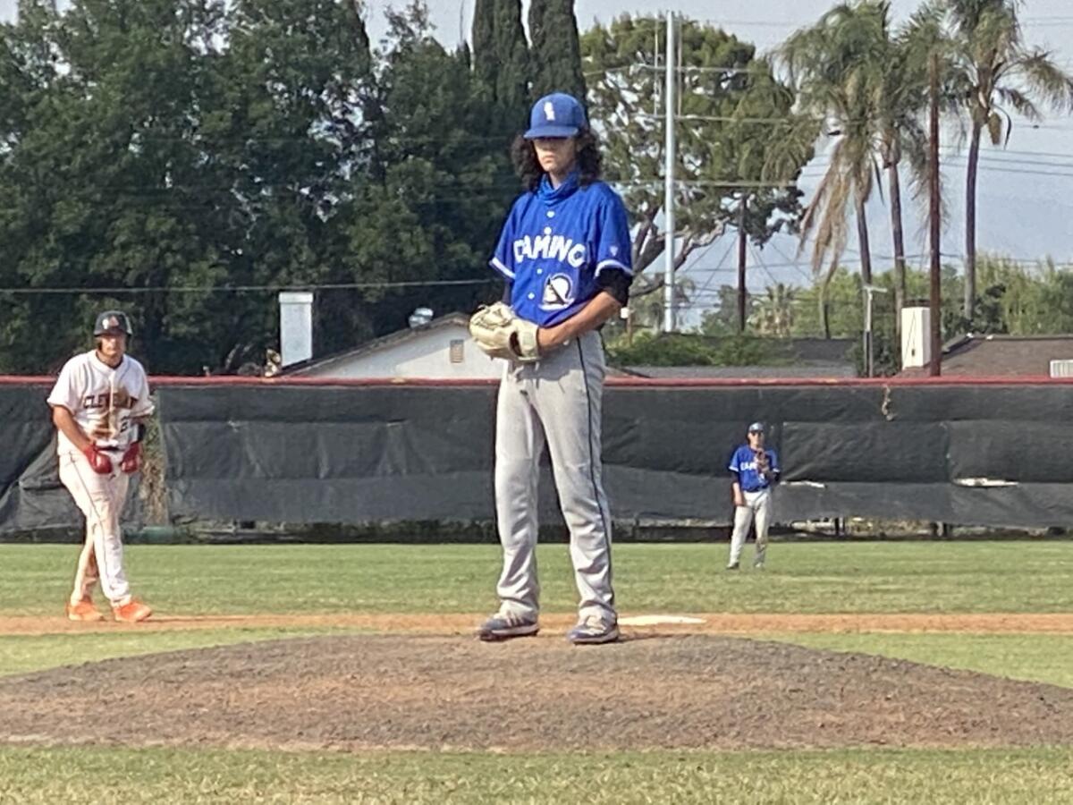 El Camino Real sophomore pitcher Tyler Sileo picked up win on Wednesday in City semifinals.