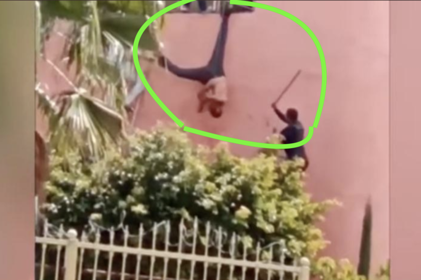 Así sometió un policía a un ladrón en Tonalá, México.