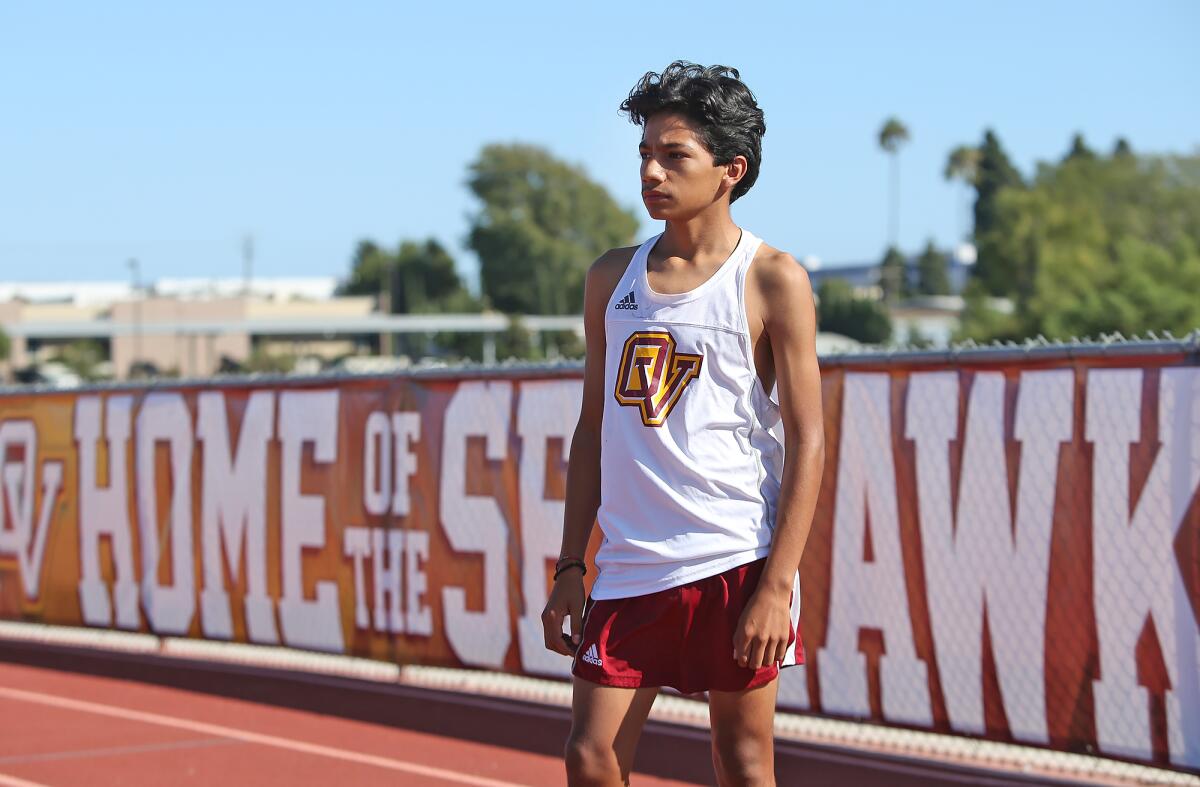 Ocean View's Diego Gonzalez has a lifetime-best time of 15:22.7, established at the Woodbridge Invitational at SilverLakes Sports Park in Norco on Sept. 21.