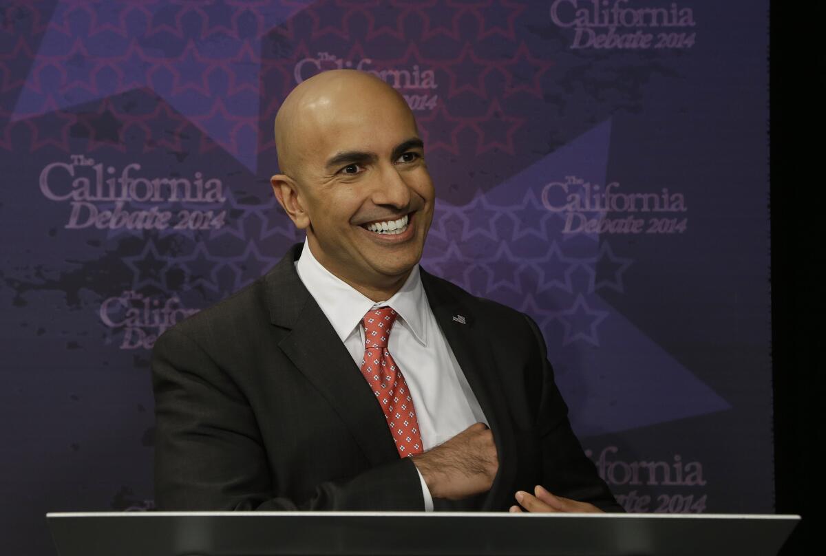California gubernatorial candidate Neel Kashkari is shown during a Sept. 4 debate.