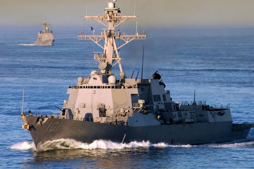 The guided-missile destroyer Gridley.