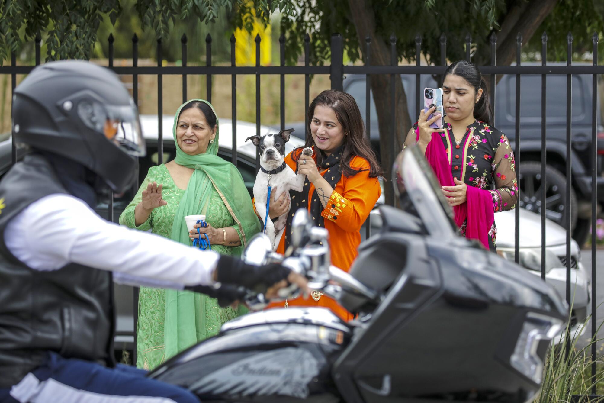 Family members say goodbye to riders of the Sikh Motorcycle Club USA  
