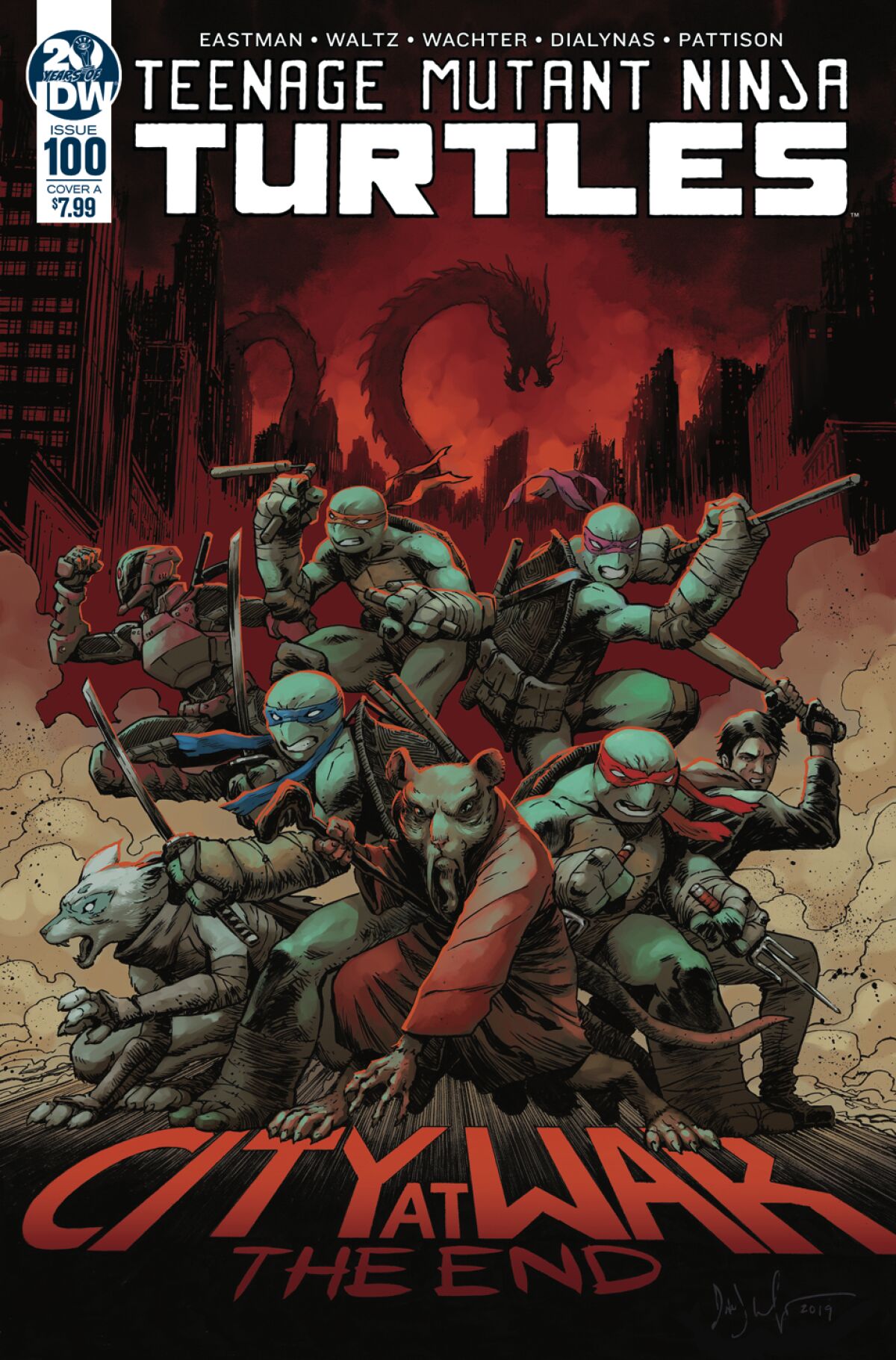 IDW Publishing is releasing the 100th edition of its "Teenage Mutant Ninja Turtles" series on Dec. 11, 2019.
