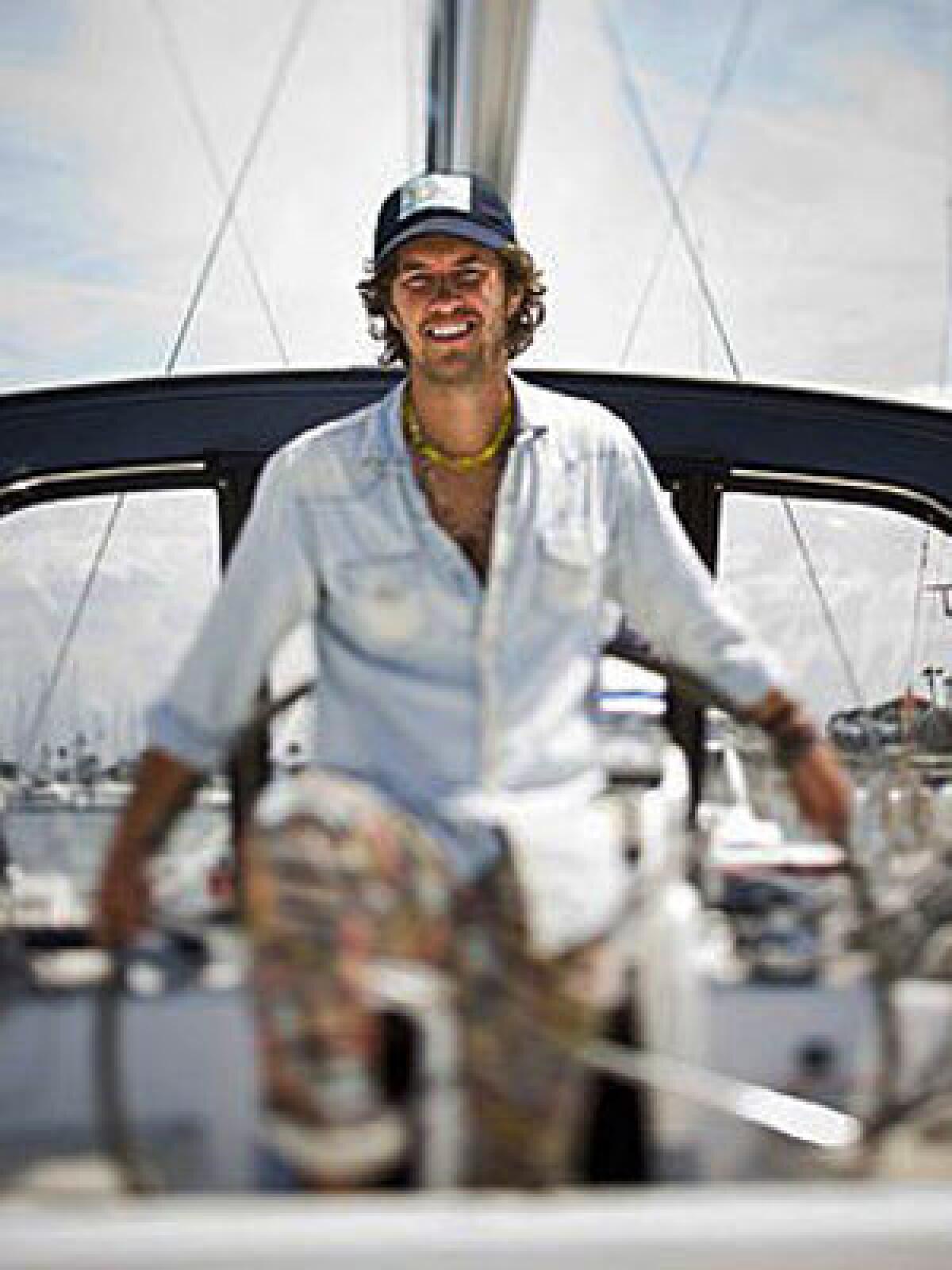 BLAKE MYCOSKIE: At home, on the boat he bought before he learned to sail.