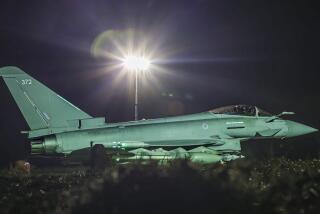 This photo issued by the Ministry of Defence (MOD) on Sunday, Feb. 4, 2024 shows a RAF Typhoon FGR4 aircraft returning to the base, following strikes against Houthi targets in Yemen. The U.S. and Britain struck 36 Houthi sites in Yemen in a second wave of assaults meant to further disable Iran-backed groups that have relentlessly attacked American and international interests in the wake of the Israel-Hamas war. In addition to the strikes on Saturday, U.S. Central Command says it conducted an additional “self-defense” strike on Sunday against a Houthi anti-ship cruise missile. (AS1 Leah Jones/RAF via AP)