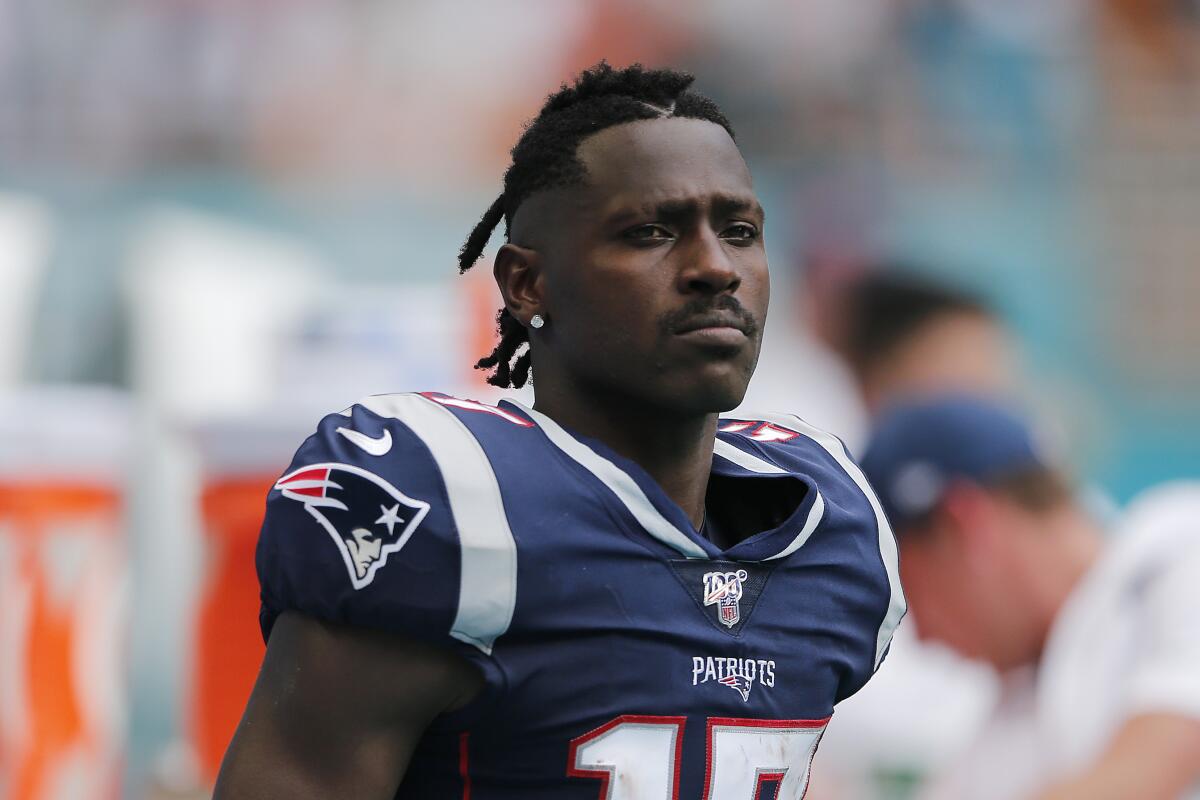 New England Patriots receiver Antonio Brown has been accused of sexual misconduct by a female artist he hired to paint a mural of him inside his home.
