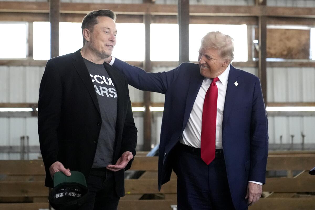 Elon Musk and President Trump, shown in October.