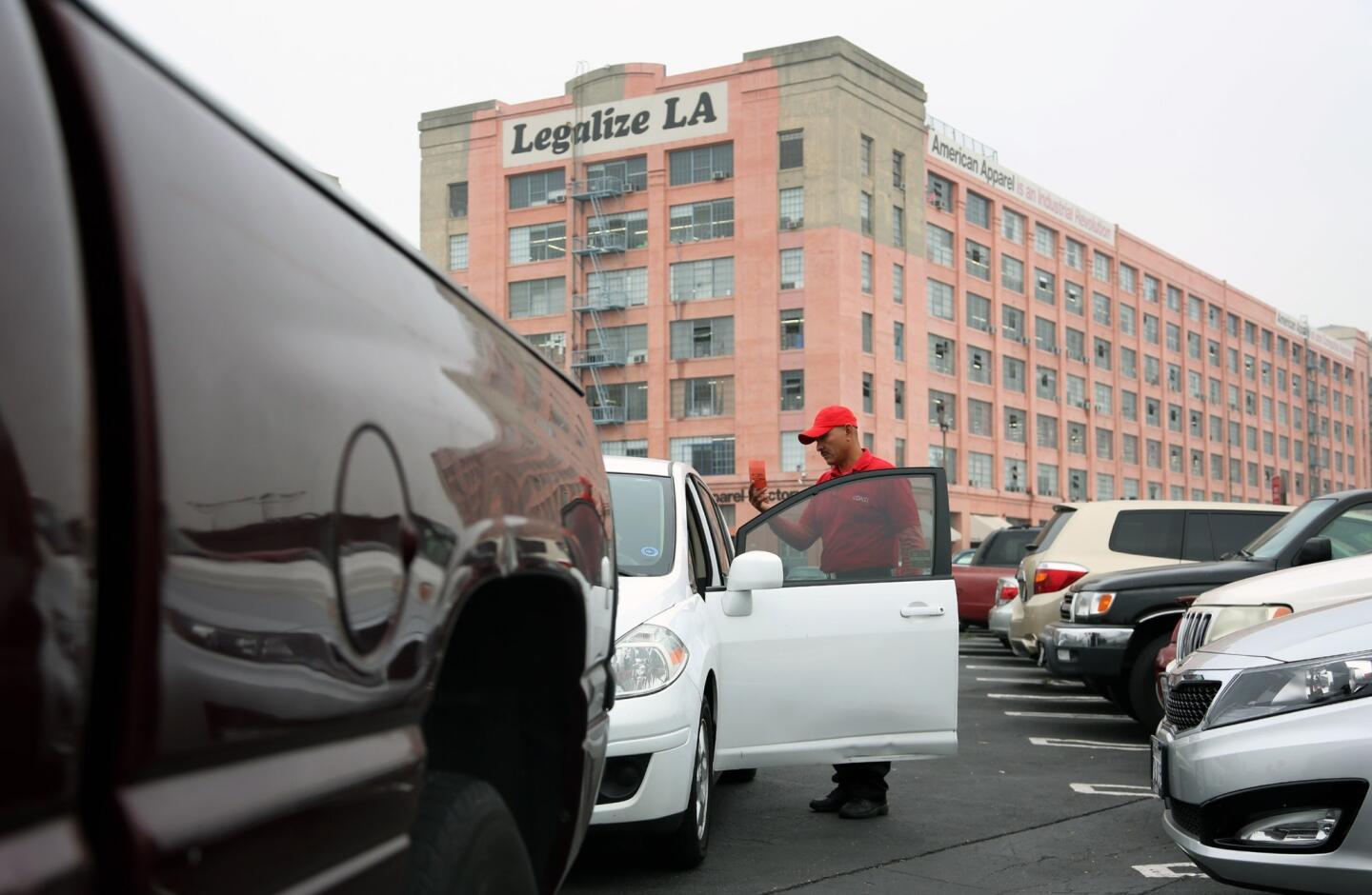 In 2013, American Apparel, which has thousands of workers, hired a valet service to park employees' cars because of rapid development near the factory in downtown Los Angeles.