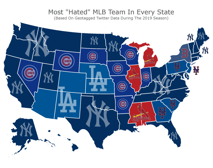 The Most Popular Major League Sports Team by State