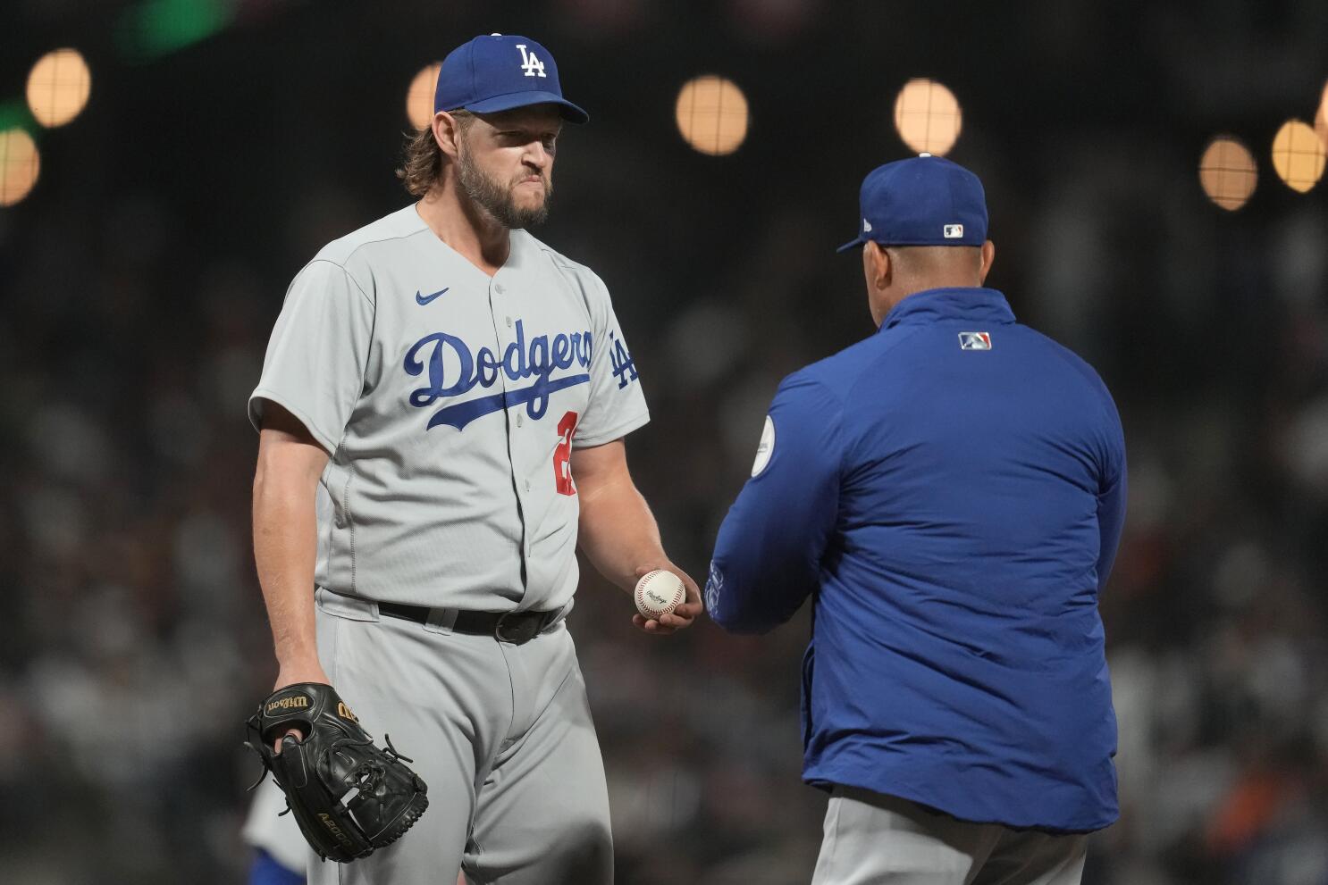 Dodgers' Kershaw loses to Giants in return from month out - The San Diego  Union-Tribune