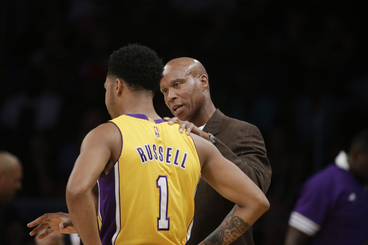 D'Angelo Russell and Byron Scott
