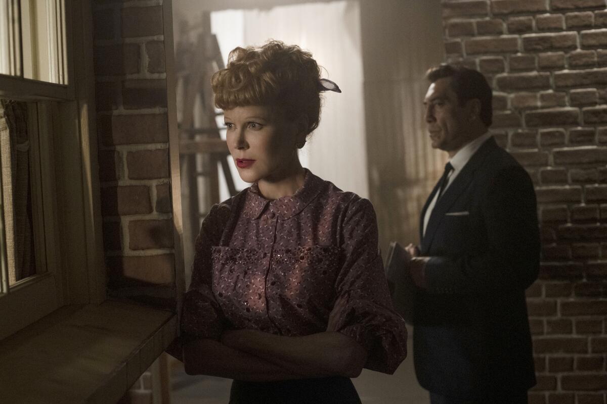 Nicole Kidman as Lucille Ball in a scene from “Being the Ricardos.”