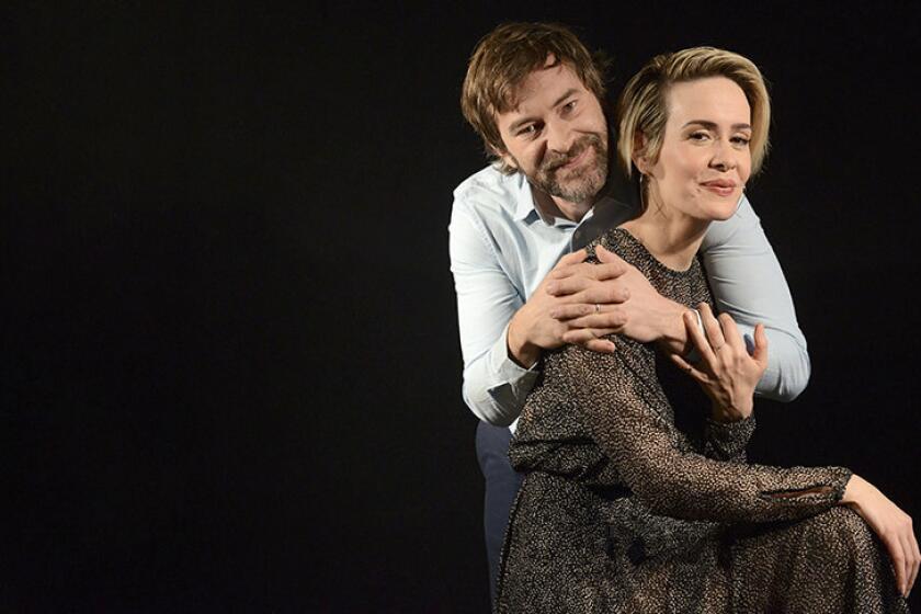 Sarah Paulson and Mark Duplass star in the quiet romance "Blue Jay."