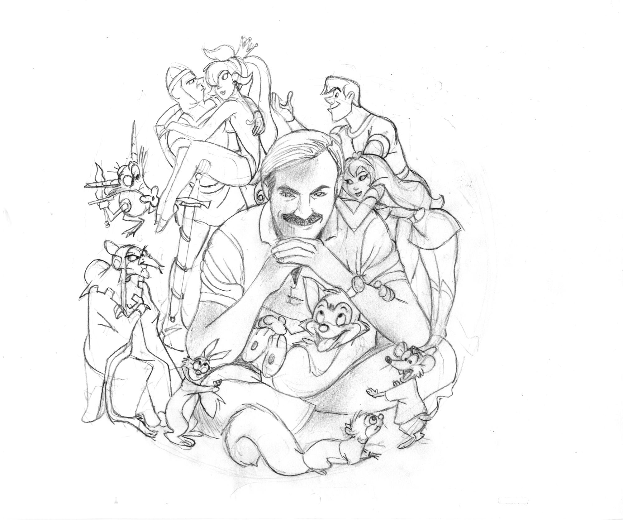 A self-portrait of animator Don Bluth from the memoir "Somewhere Out There: An Animated Life."