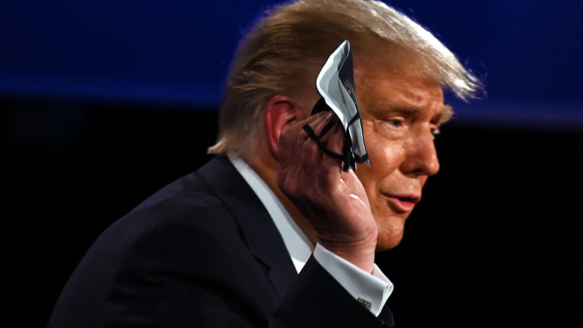 En esos días el presidente Trump pregonaba no usar la mascarilla