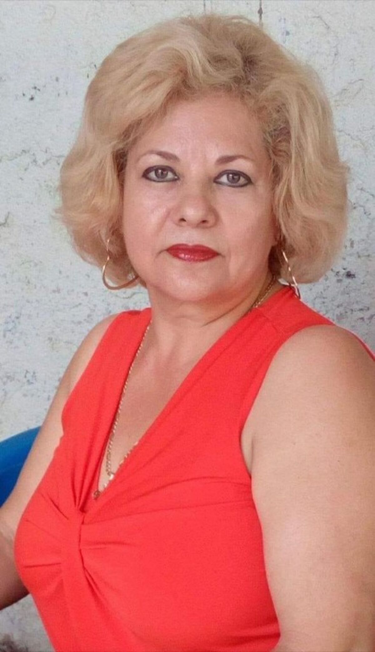 Portrait of a blond woman