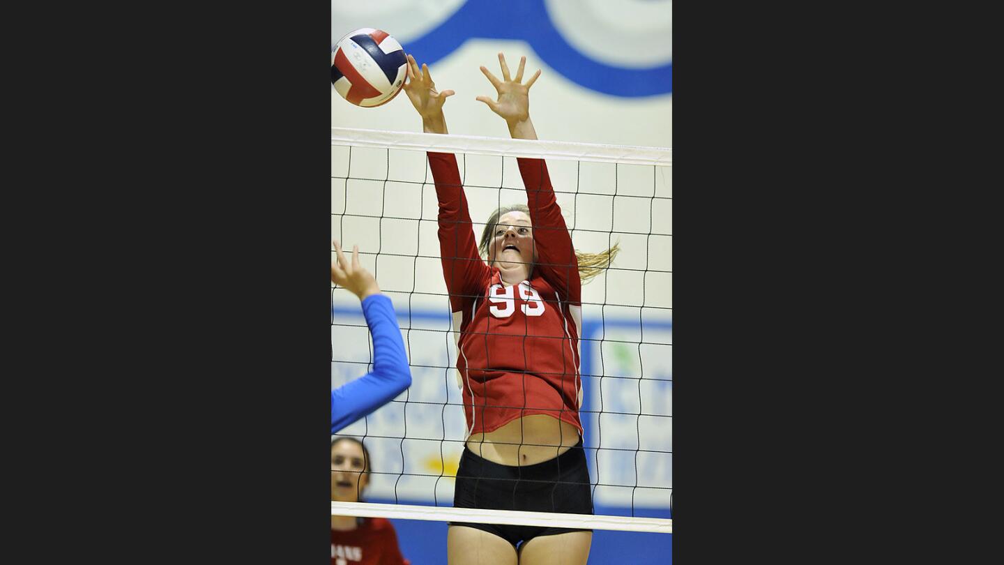 Photo Gallery: Rivals Burroughs vs. Burbank in Pacific League girls' volleyball