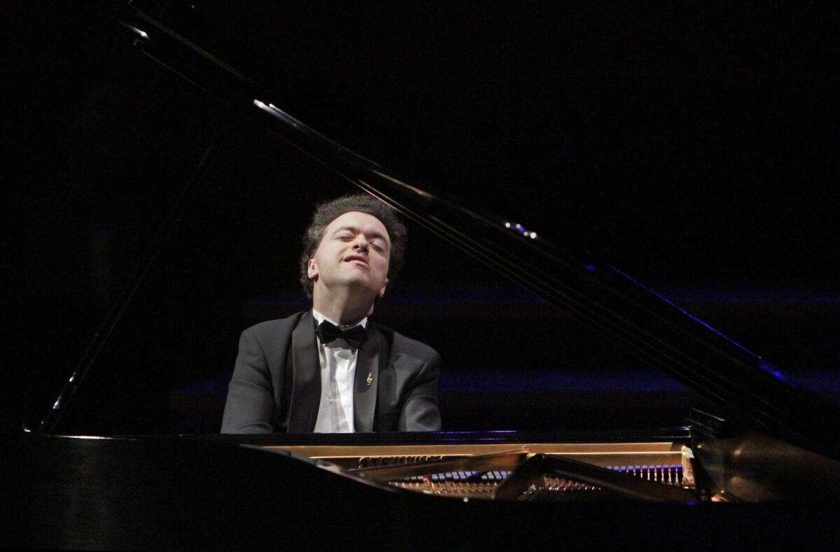 Evgeny Kissin performs at Disney Hall.