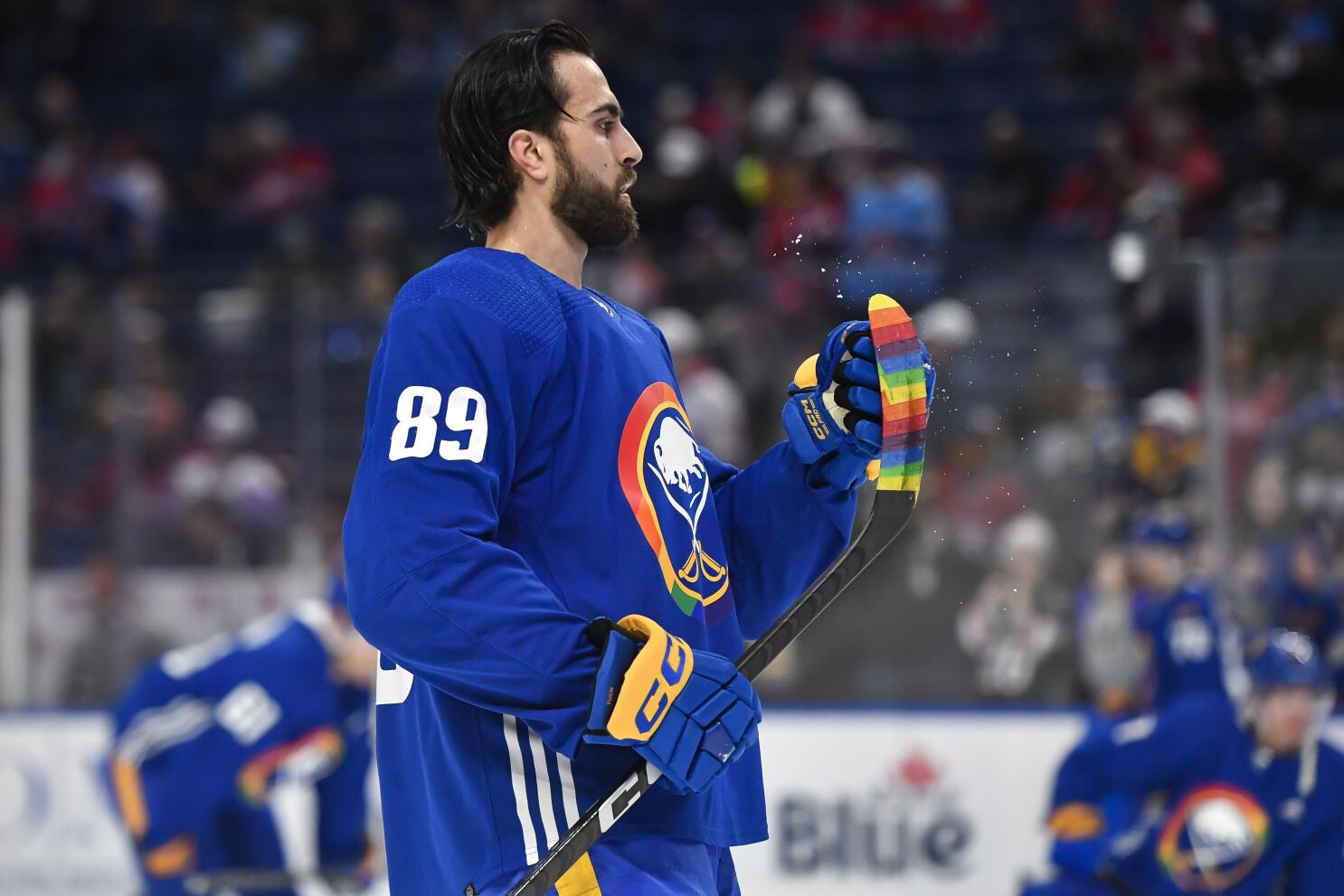 NHL rescinds ban on rainbow-colored Pride tape, allowing players to use it  on the ice this season - NBC Sports