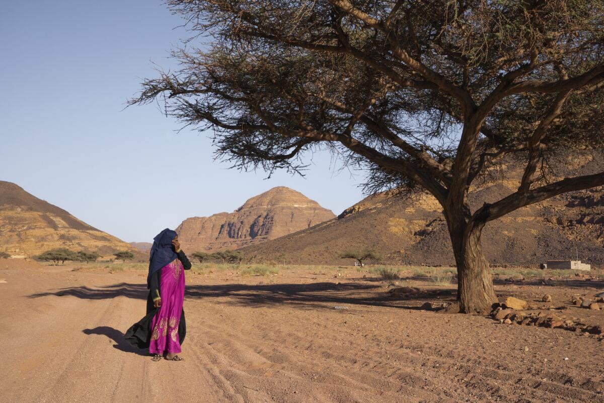 Umm Yasser, who guides hikers along the Sinai Trail