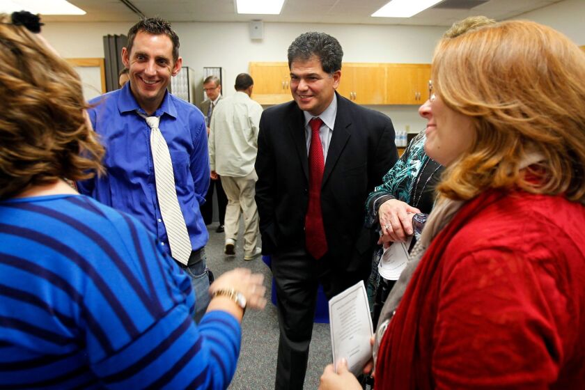 Dr. Francisco Escobedo (right), superintendent of the Chula Vista Elementary School District.