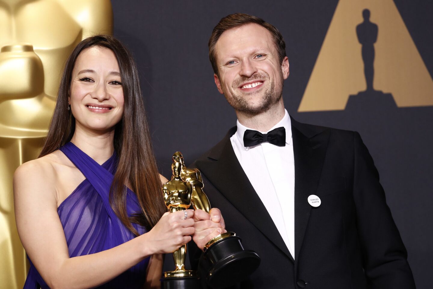 Joanna Natasegara and Orlando Von Einsiedel won the Oscar for documentary short with "The White Helmets."
