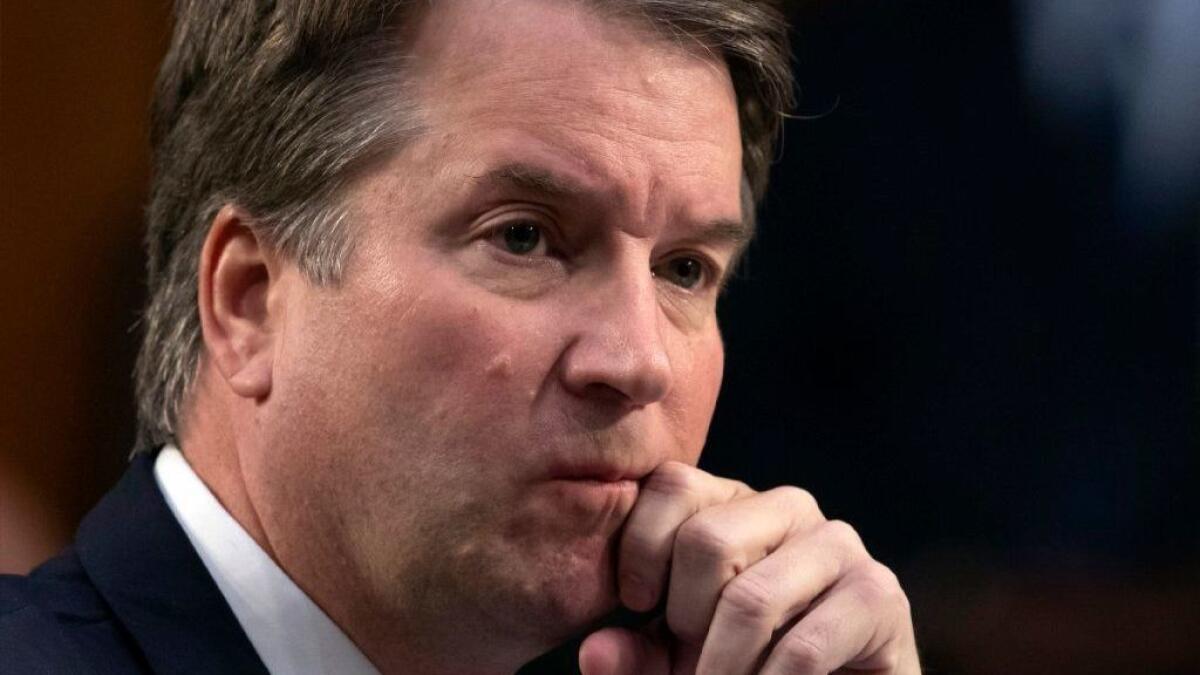 Supreme Court nominee Brett Kavanaugh waits to testify before the Senate Judiciary Committee on Sept. 6. Christine Blasey Ford, the woman accusing Kavanaugh of sexual misconduct, has come forward.