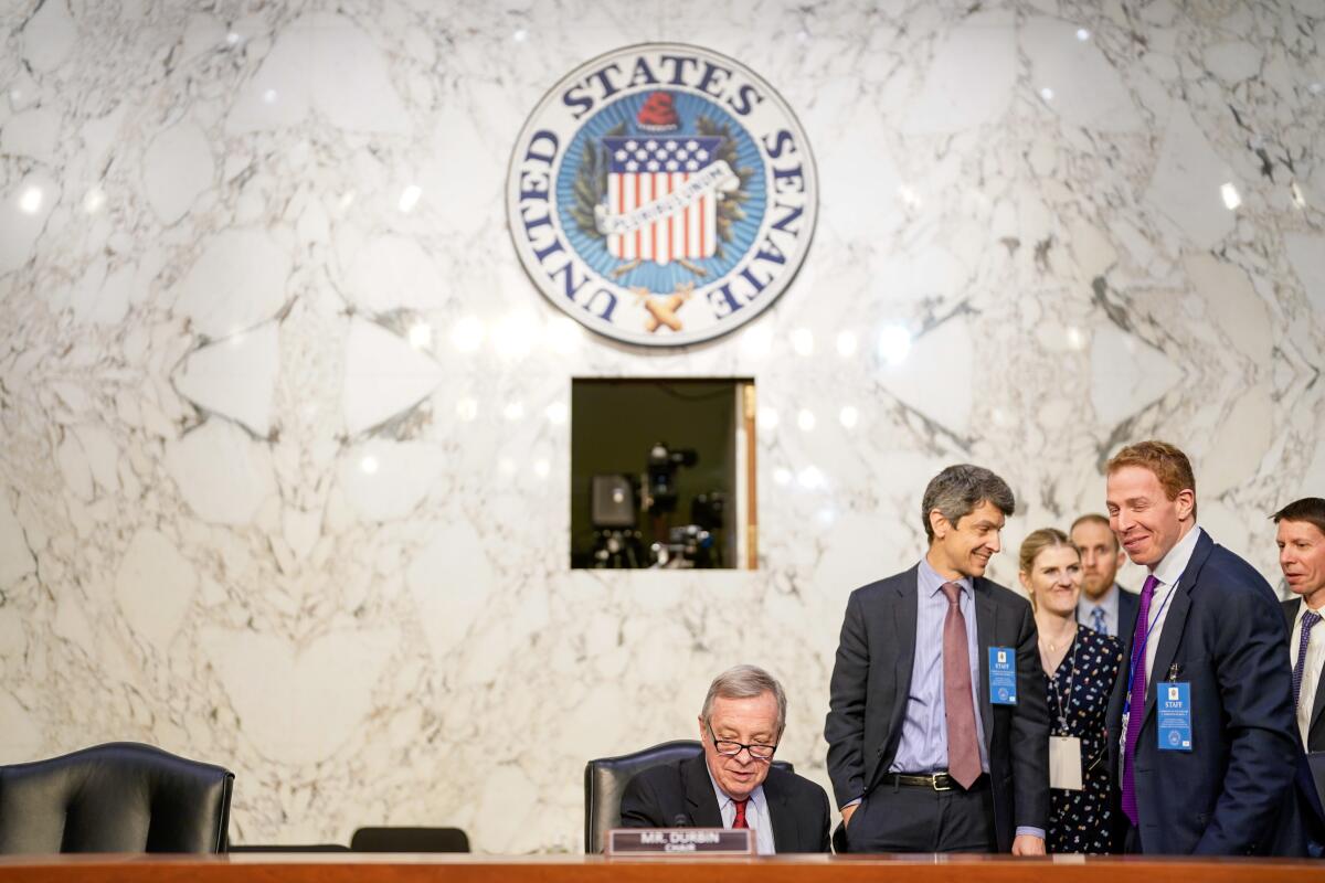 Richard Durbin attends Supreme Court nominee Judge Ketanji Brown Jackson's Senate Judiciary Committee confirmation hearing