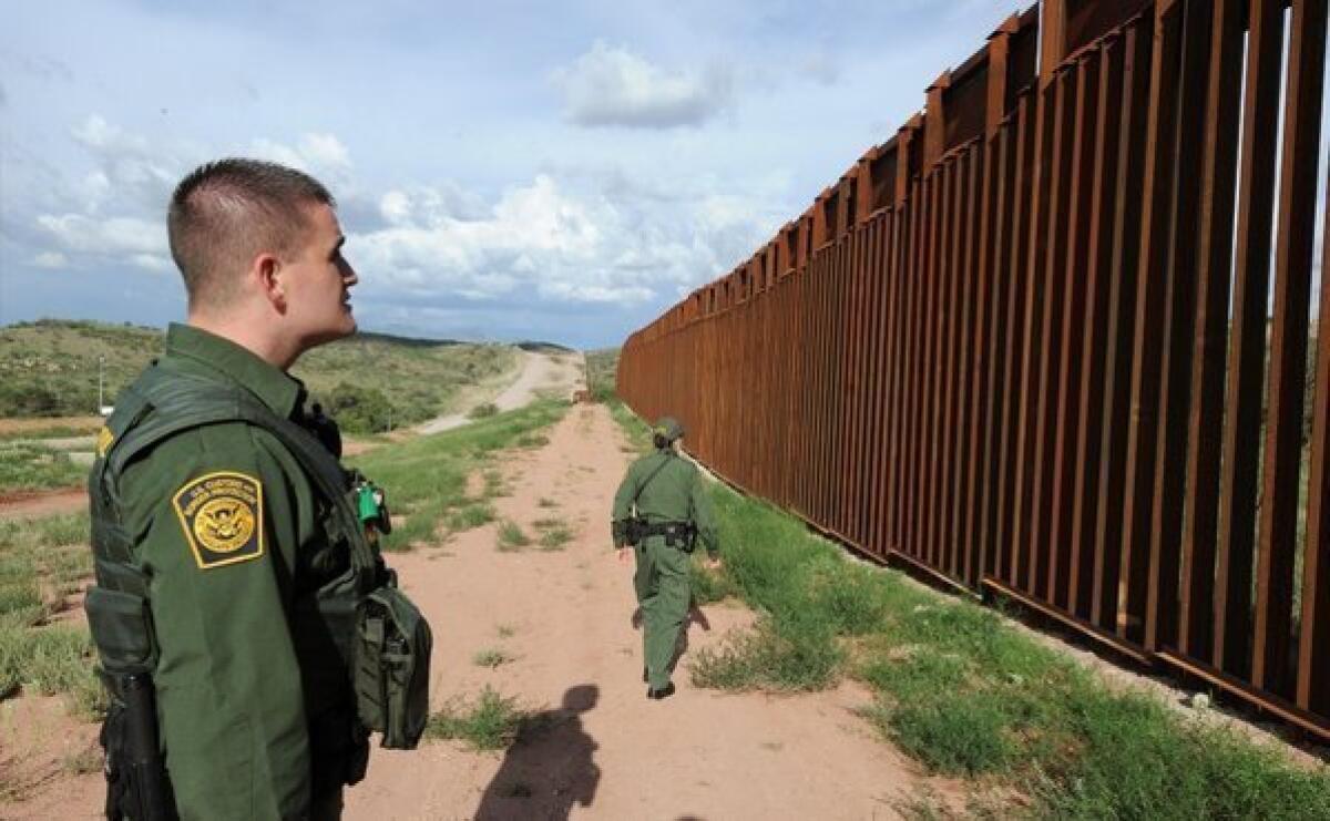 An immigration reform bill that passed the Senate has languished in the House. Above, U.S. Border Patrol agents in Nogalez, Ariz., work along the U.S.-Mexico border.