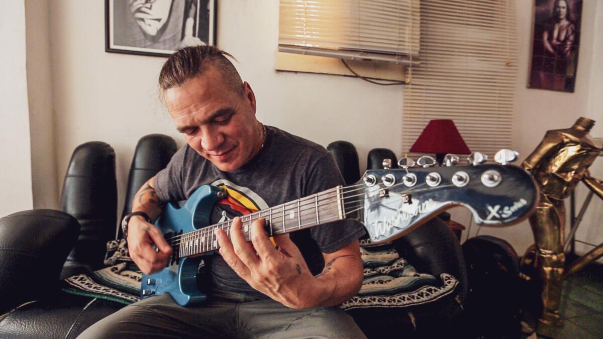 Cuban metal band Zeus singer Diony Arce in the documentary "Los Ultimos Frikis."
