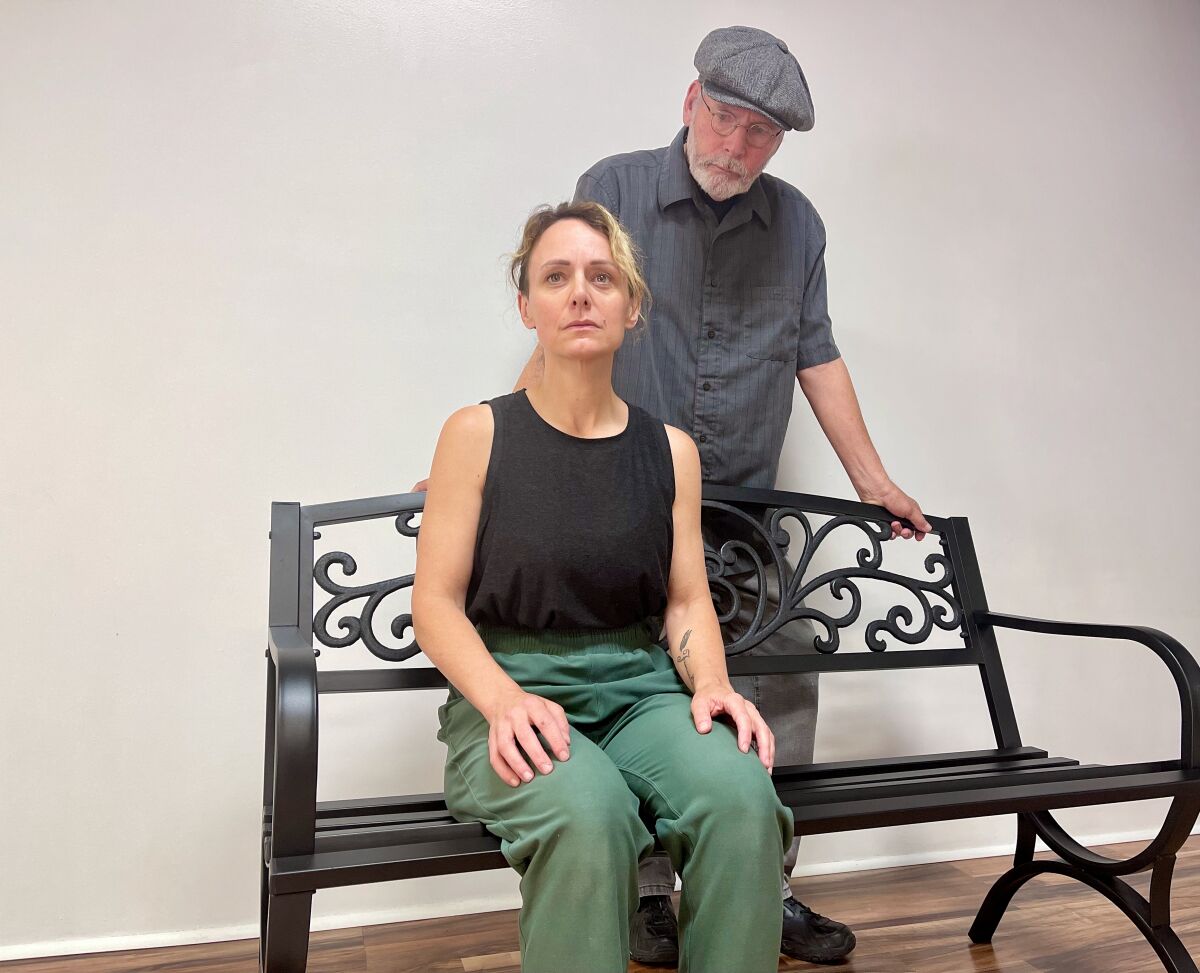 San Diego movement artist Jerry Hager and his daughter, Valerie Hager-Slavin star in “The Bench”