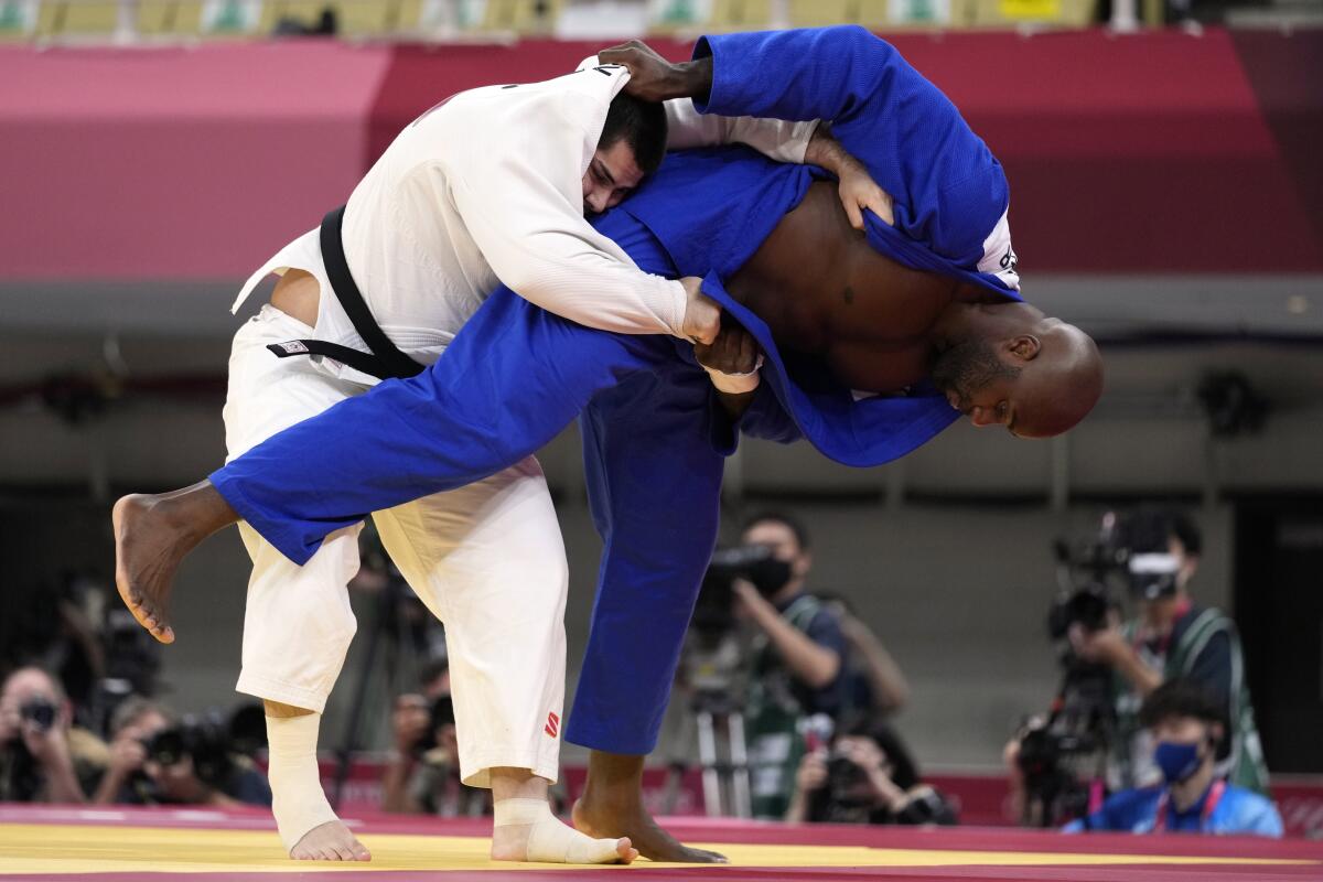 Judo star Teddy Riner misses gold mark, satisfied by bronze - The San Diego  Union-Tribune