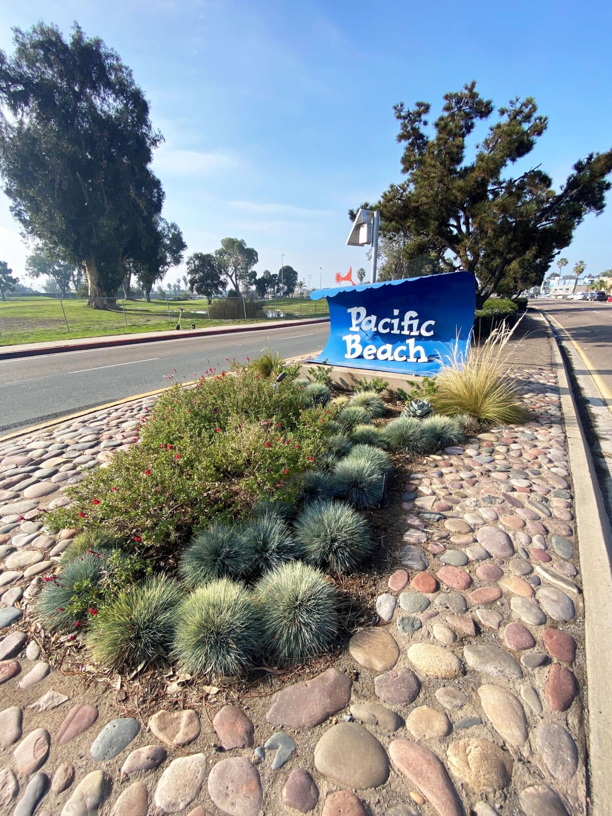 The first project the Garden Gurus tackled was the PB Wave sign on Grand Avenue.