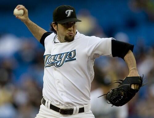 Blue Jays starting pitcher Shaun Marcum gave up two runs and two hits over six innings.