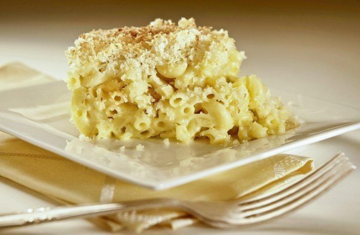 The macaroni and cheese at King's Fish House restaurants is topped with panko bread crumbs for added crunch.