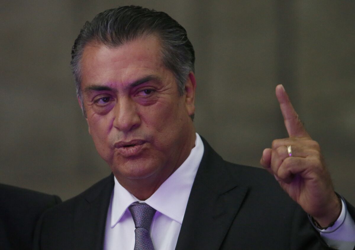 FILE - Independent presidential candidate Jaime Rodriguez, known as "El Bronco,"