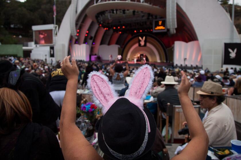 LOS ANGELES, CA-June 11, 2016: Many attendees purchased bunny ears at the 38th Annual Playboy Jazz Festival on Saturday, June 11, 2016 at the Hollywood Bowl, Los Angeles, California. Dillon Deaton / Los Angeles Times