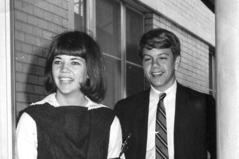 Elizabeth Warren with her high school debate partner, Karl Johnson, in 1966.CreditCredit: via the Warren campaign