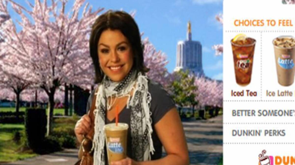 Dunkin' Donuts pulled the above ad after complaints arose regarding Rachael Ray's scarf.