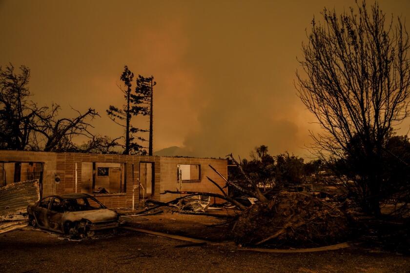 REDDING, CALIF. -- FRIDAY, JULY 27, 2018: Wildfire destroy homes overnight in Lake Keswick Estates near Redding, Calif., on July 27, 2018. (Marcus Yam / Los Angeles Times)
