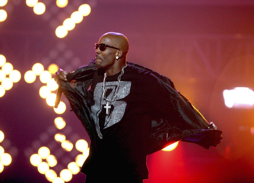 DMX performs during the BET Hip Hop Awards in Atlanta on Oct. 1, 2011. 