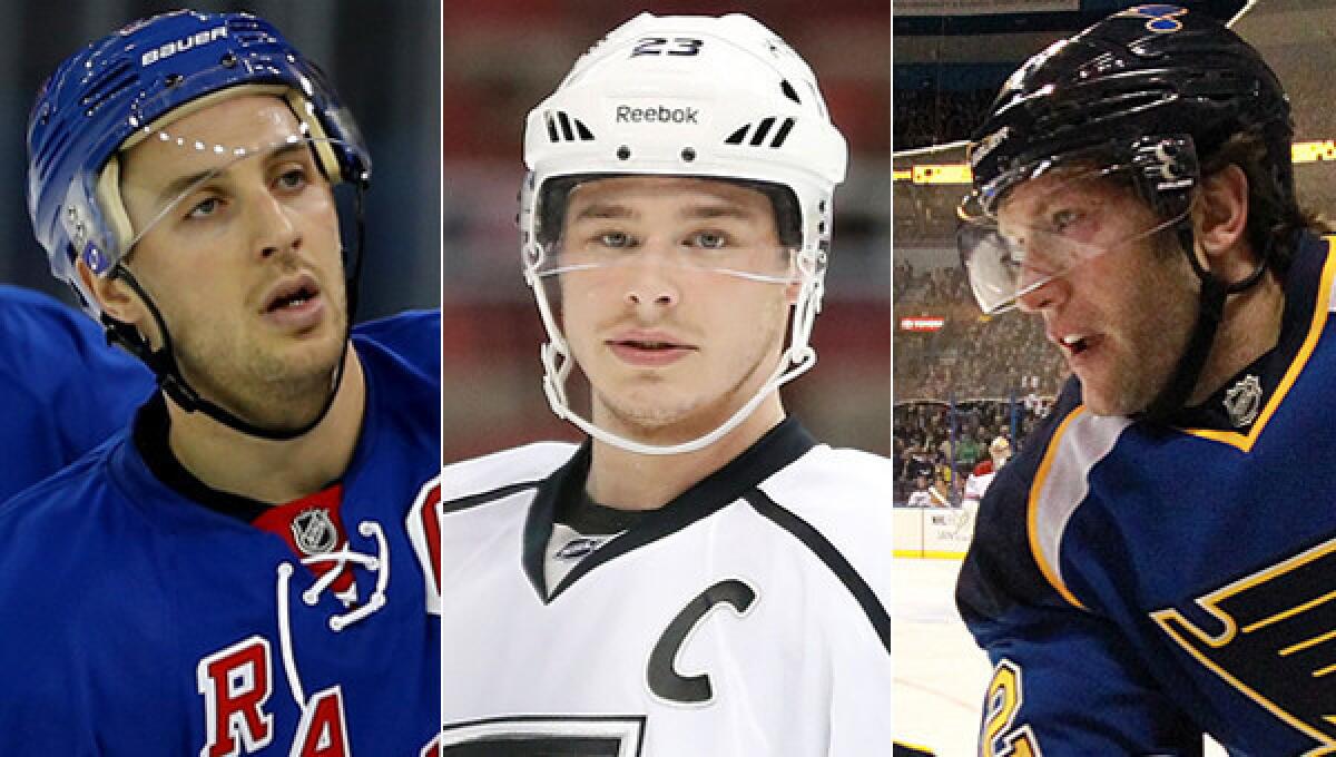 Team USA's (from left to right) Ryan Callahan, Dustin Brown and David Backes are captains on their respective NHL squads. Will the trio help lead the U.S. to their first Olympic gold medal since the 1980 "Miracle on Ice" team?